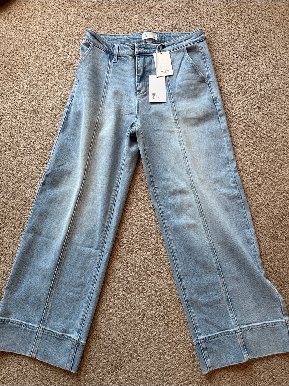 Frame Denim Wide Leg Jeans in Light Blue